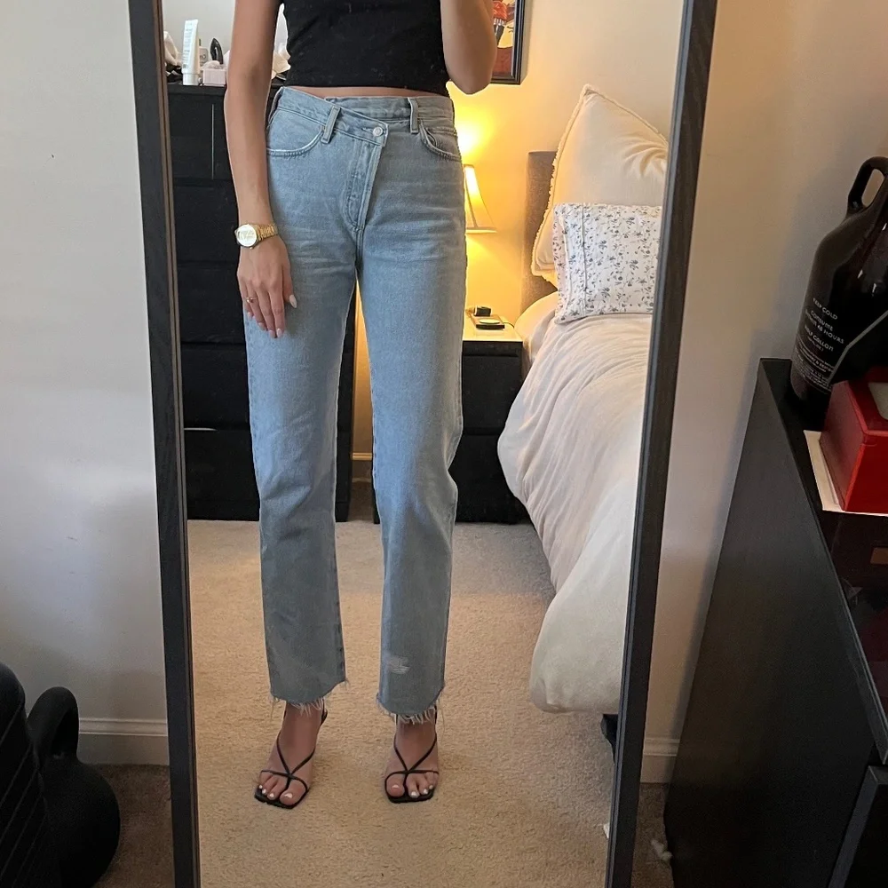 Agolde Crisscross Upsize High Waist Jeans